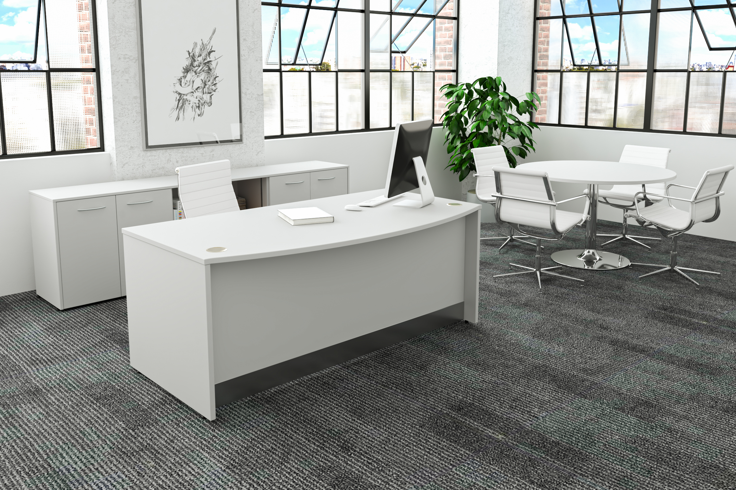 Empire Bow Fronted Executive Office Desk