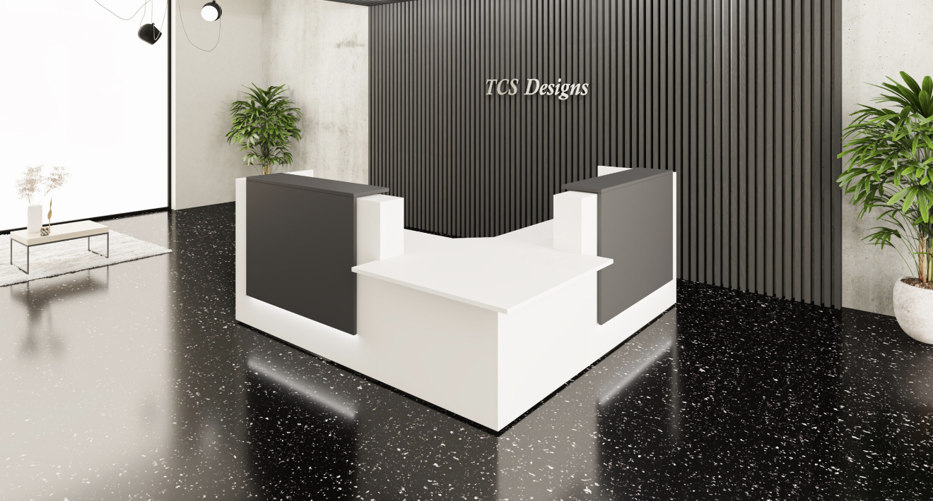 Zion L shaped Reception Desk Counter